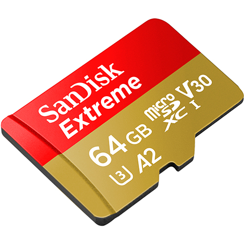 כרטיס זיכרון Sandisk Extreme Micro SDXC 64GB SDSQXA2-064G