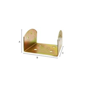 תושבת רצפה 45*60 ממ - פרגולה