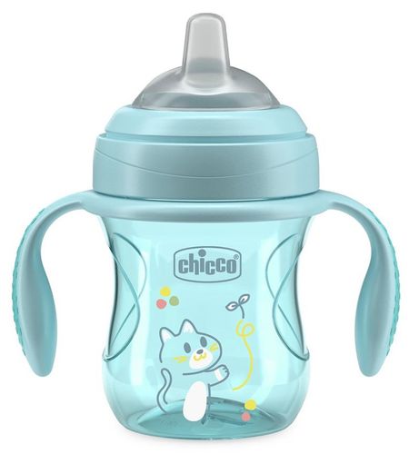 כוס אימון עם ידיות ופיית סיליקון לגיל 4M+ ללא טיפטוף 200 מ