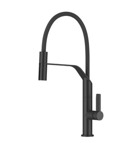 ברז מטבח נשלף 2 מצבים שחור מט PULLOUT 1029B