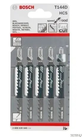משורית גיגסו עץ T144D - מארז 5 יחידות BOSCH
