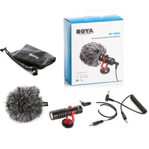 מיקרופון מקצועי למצלמות וסמארטפונים Boya BY-MM1