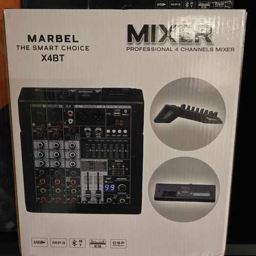 מיקסר 2 ערוצים קומבו + בלוטוס + מולטי אפקט MARBEL X4BT
