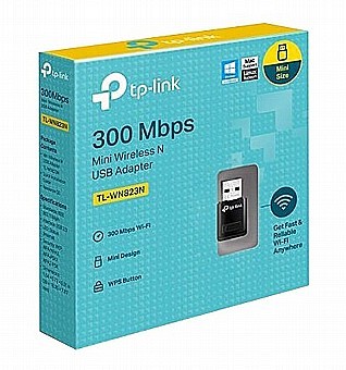 Wi-Fi  Mini USB Wireless Adapter, 300Mbps Wi-Fi Network Adapter for Desktop and Laptop מתאם USB אלחוטי TP-Link TL-WN823N, מתאם רשת Wi-Fi במהירות 300Mbps למחשב שולחני ולפטופ