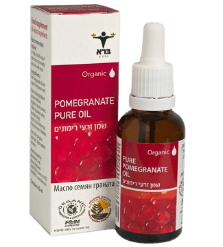 שמן זרעי רימונים | 30 מ"ל | מוצר אורגני מתאים לצמחונים ולטבעונים | ברא צמחים | 