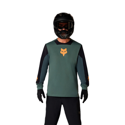חולצת רכיבה ארוכה פוקס ירוק - FOX RACING DEFEND LS JERSEY V26 