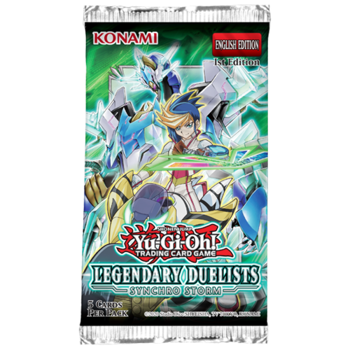 Yu-Gi-Oh! Legendary Duelists Synchro Storm Booster Pack Game Card Trading (1 Pack) | חבילת בוסטר Yu-Gi-Oh! Legendary Duelists Synchro Storm (יחידה אחת)