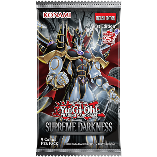 Yu-Gi-Oh! Supreme Darkness Booster Pack Trading Cards (1 Pack) | חבילת בוסטר קלפי Yu-Gi-Oh! Supreme Darkness (יחידה אחת)