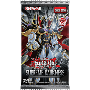 Yu-Gi-Oh! Supreme Darkness Booster Pack Trading Cards (1 Pack) | חבילת בוסטר קלפי Yu-Gi-Oh! Supreme Darkness (יחידה אחת)