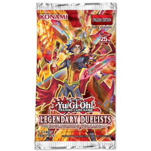 Yu-Gi-Oh! Legendary Duelists Soulburning Volcano Booster Pack Trading Cards (1 Pack) | חבילת בוסטר קלפי Yu-Gi-Oh! Legendary Duelists Soulburning Volcano (יחידה אחת)