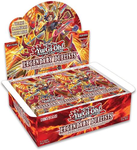 Yu-Gi-Oh! Legendary Duelists Soulburning Volcano Booster Pack Trading Cards (1 Pack) | חבילת בוסטר קלפי Yu-Gi-Oh! Legendary Duelists Soulburning Volcano (יחידה אחת)