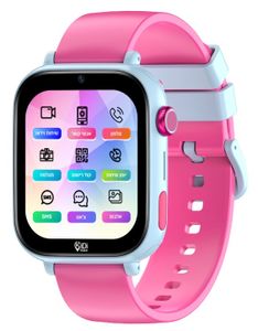 שעון טלפון חכם לילדים KidiTouch 5.1 תומך רשת 4G עם איתור מקום ולחצן מצוקה - ורוד