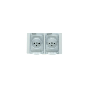 שקע כוח על הטיח 16Ax2 יציאות – IP65 SW-WMIP-02 – Semicom Switch