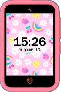 טלפון סמארטפון חכם לילדים קידיפון פלוס KidiPhone Plus תומך רשת 4G - ורוד