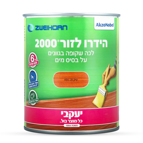 לכה מגוונת לעץ מספר 30 מהגוני - 750 מל הידרו לזור