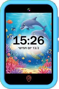 טלפון סמארטפון חכם לילדים קידיפון פלוס KidiPhone Plus תומך רשת 4G - כחול
