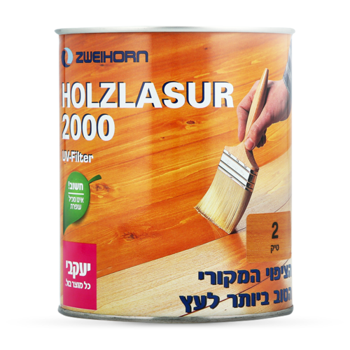 לכה מגוונת לעץ גוון 2 טיק 5 ליטר - לזור 2000