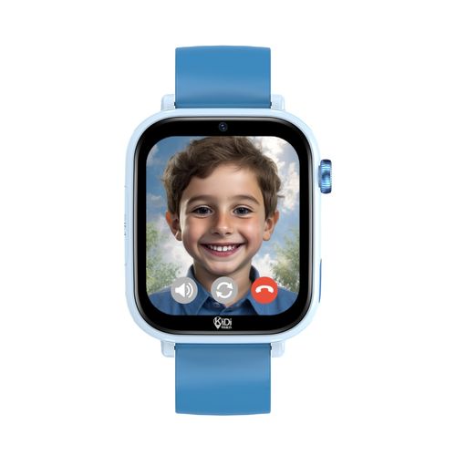 שעון טלפון חכם לילדים דגם Kidi Call 10 תומך רשת 4G עם לחצן מצוקה ושיחות וידיאו - כחול