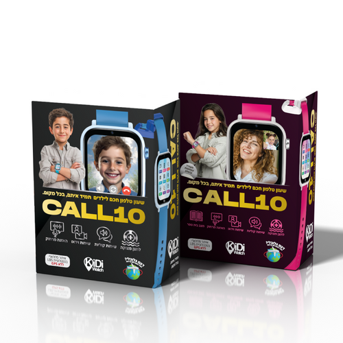 שעון טלפון חכם לילדים דגם Kidi Call 10 תומך רשת 4G עם לחצן מצוקה ושיחות וידיאו - כחול