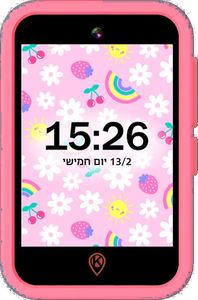 טלפון סמארטפון חכם לילדים קידיפון פלוס KidiPhone Plus תומך רשת 4G - ורוד