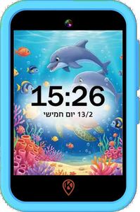 טלפון סמארטפון חכם לילדים קידיפון פלוס KidiPhone Plus תומך רשת 4G - כחול