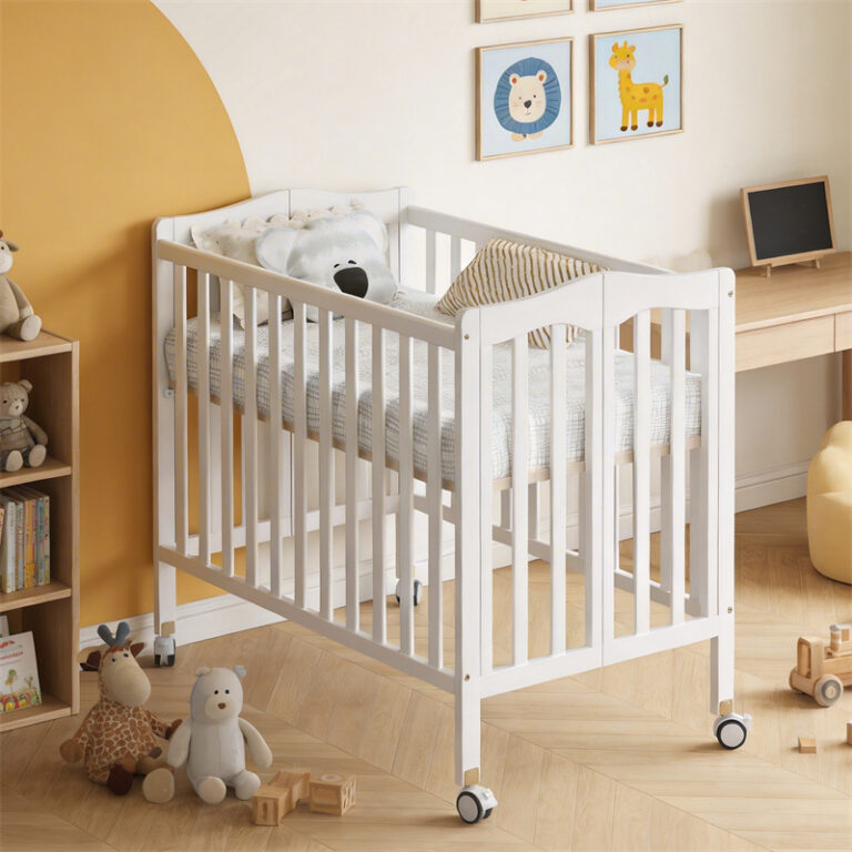 מיטת תינוק מתקפלת רננה לבן Tal baby