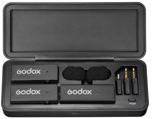ערכת מיקרופון אלחוטי כפול Godox MoveLink Mini UC 2-Person Wireless Mic. System