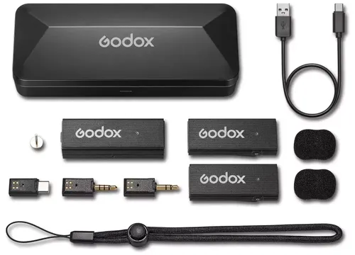 ערכת מיקרופון אלחוטי כפול Godox MoveLink Mini UC 2-Person Wireless Mic. System