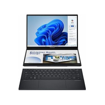 מחשב נייד עם מסך מגע כפול Asus Zenbook Duo 14 OLED UX8407AA-SN062W זכרון 32GB מעבד Ultra 7 אחסון 1TB SSD אסוס