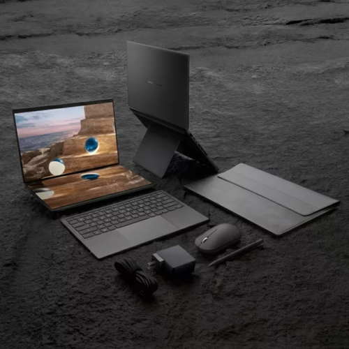 מחשב נייד עם מסך מגע כפול Asus Zenbook Duo 14 OLED UX8407AA-SN062W זכרון 32GB מעבד Ultra 7 אחסון 1TB SSD אסוס