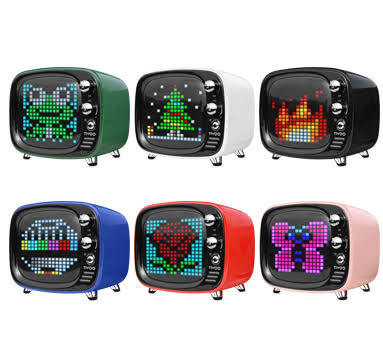 Divoom Tivoo Bluetooth Speaker Retro Pixel Art Display רמקול בלוטוס Divoom Tivoo עם מסך פיקסל ארט רטרו