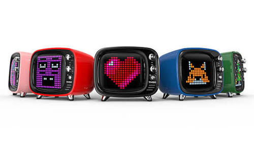 Divoom Tivoo Bluetooth Speaker Retro Pixel Art Display רמקול בלוטוס Divoom Tivoo עם מסך פיקסל ארט רטרו