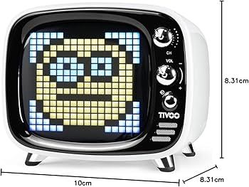 Divoom Tivoo Bluetooth Speaker Retro Pixel Art Display רמקול בלוטוס Divoom Tivoo עם מסך פיקסל ארט רטרו