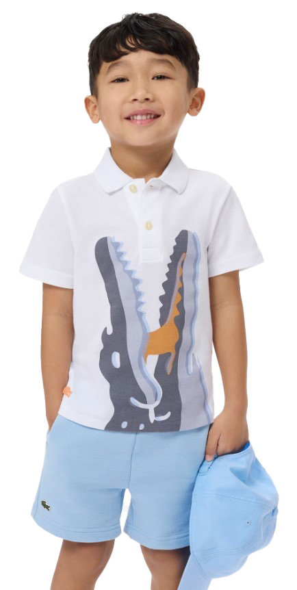 חולצת פולו לקוסט Lacoste Printed Cotton Polo | ילדים