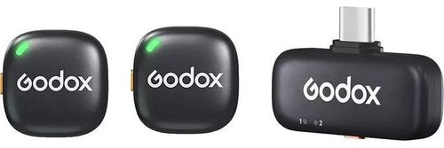 מיקרופון דש אלחוטי קומפקטי Godox C01 2-Person Wireless Microphone System USB-C