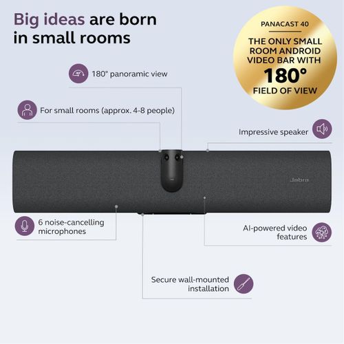 מערכת וידאו קונפרנס Jabra PanaCast 40 MS Videobar