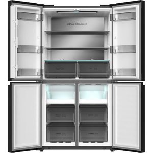 מקרר 4 דלתות 601 ליטר נטו Electra EL6610DI עם מפסק תאורה - גימור נירוסטה מושחרת אחריות ע"י היבואן הרשמי אלקטרה
