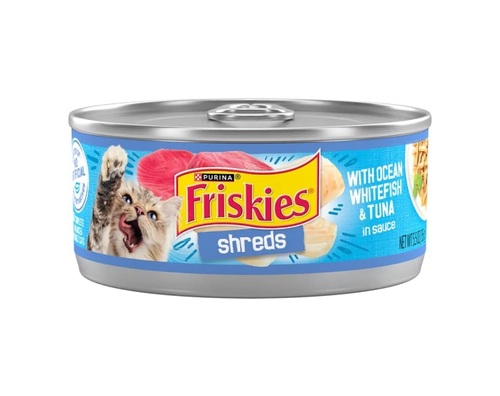FRISKIES פריסקיז נתחי דגי אוקיינוס וטונה ברוטב 156 גרם