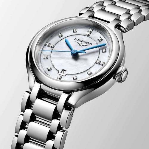 Longines L81424876 PrimaLuna 30MM נשים לונג'ין יבואן רשמי משובץ יהלומים