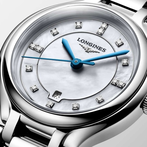 Longines L81424876 PrimaLuna 30MM נשים לונג'ין יבואן רשמי משובץ יהלומים