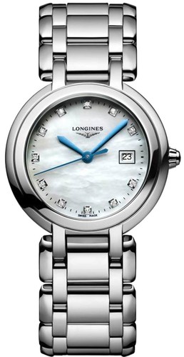 Longines L81224876 PrimaLuna 30MM נשים לונג'ין יבואן רשמי משובץ יהלומים