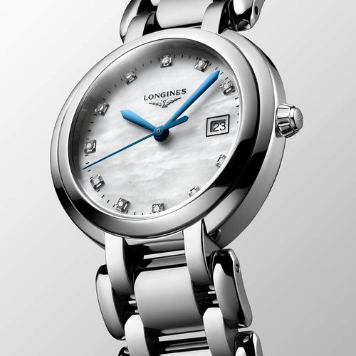 Longines L81224876 PrimaLuna 30MM נשים לונג'ין יבואן רשמי משובץ יהלומים