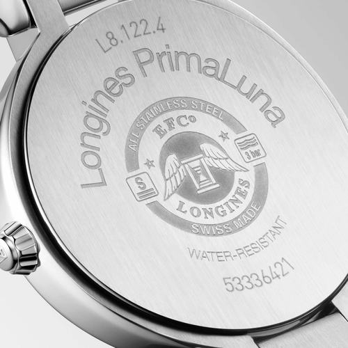 Longines L81224876 PrimaLuna 30MM נשים לונג'ין יבואן רשמי משובץ יהלומים