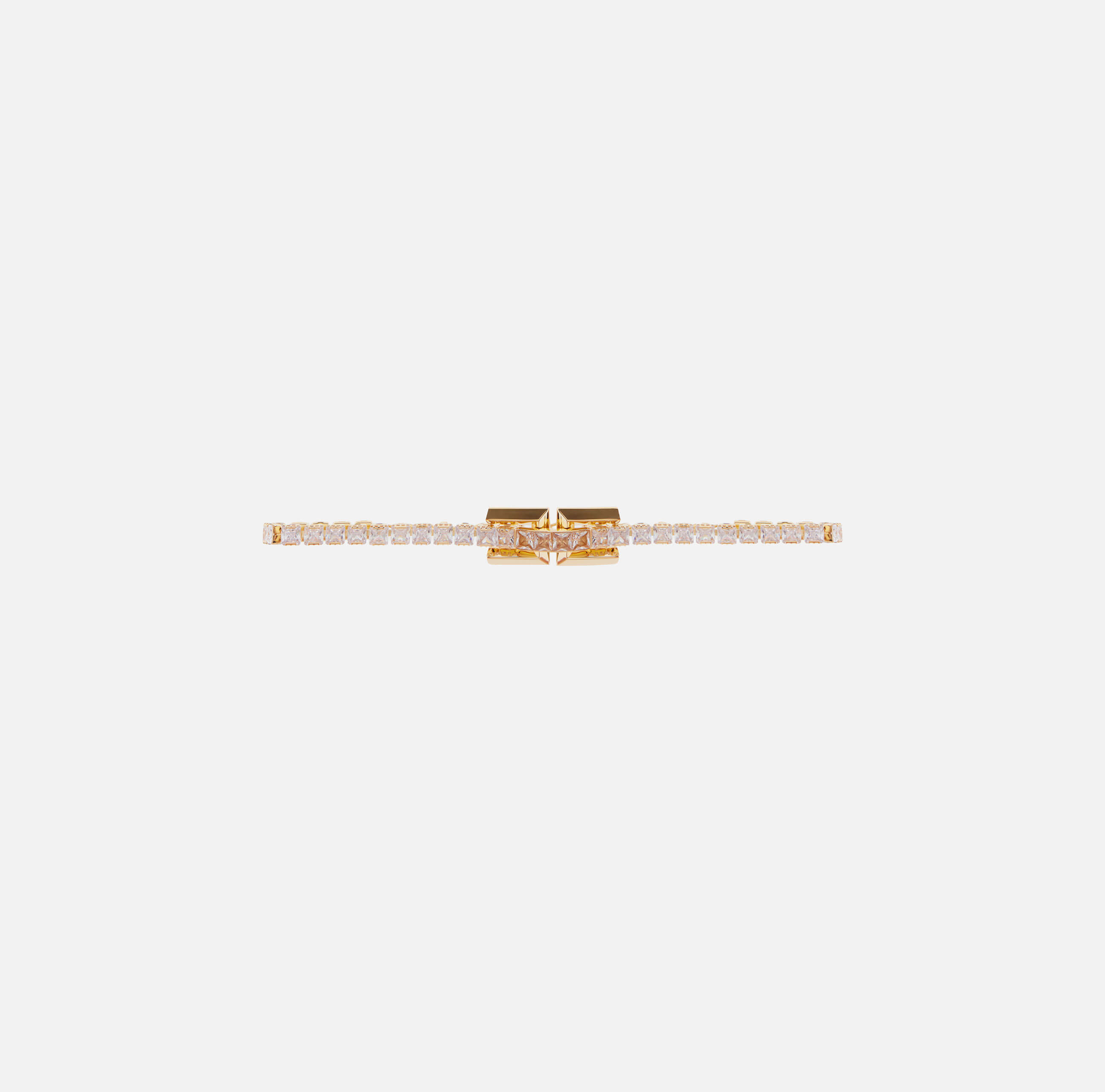 Rhinestone necklace with logo
