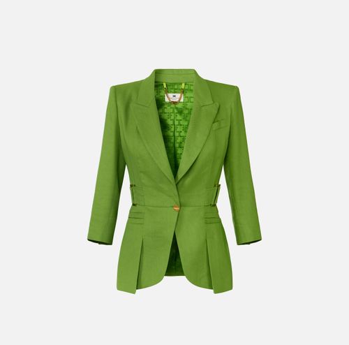 Linen-blend jacket