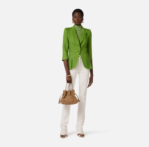 Linen-blend jacket