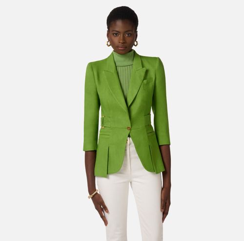 Linen-blend jacket