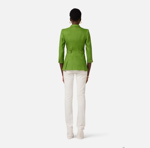 Linen-blend jacket