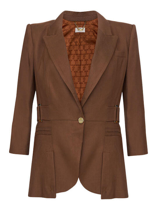 Linen-blend jacket