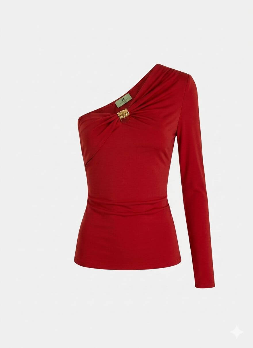 Top in lightweight crêpe jersey fabric